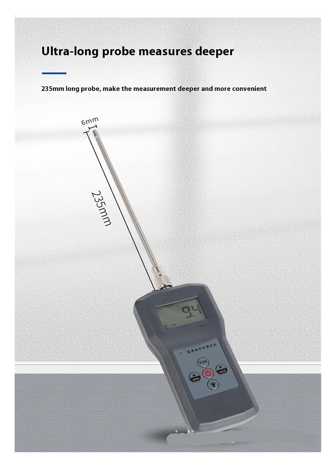化学水分計土壌水分計、プラスチック水分計、水分測定範囲: 0-40(CD09)%