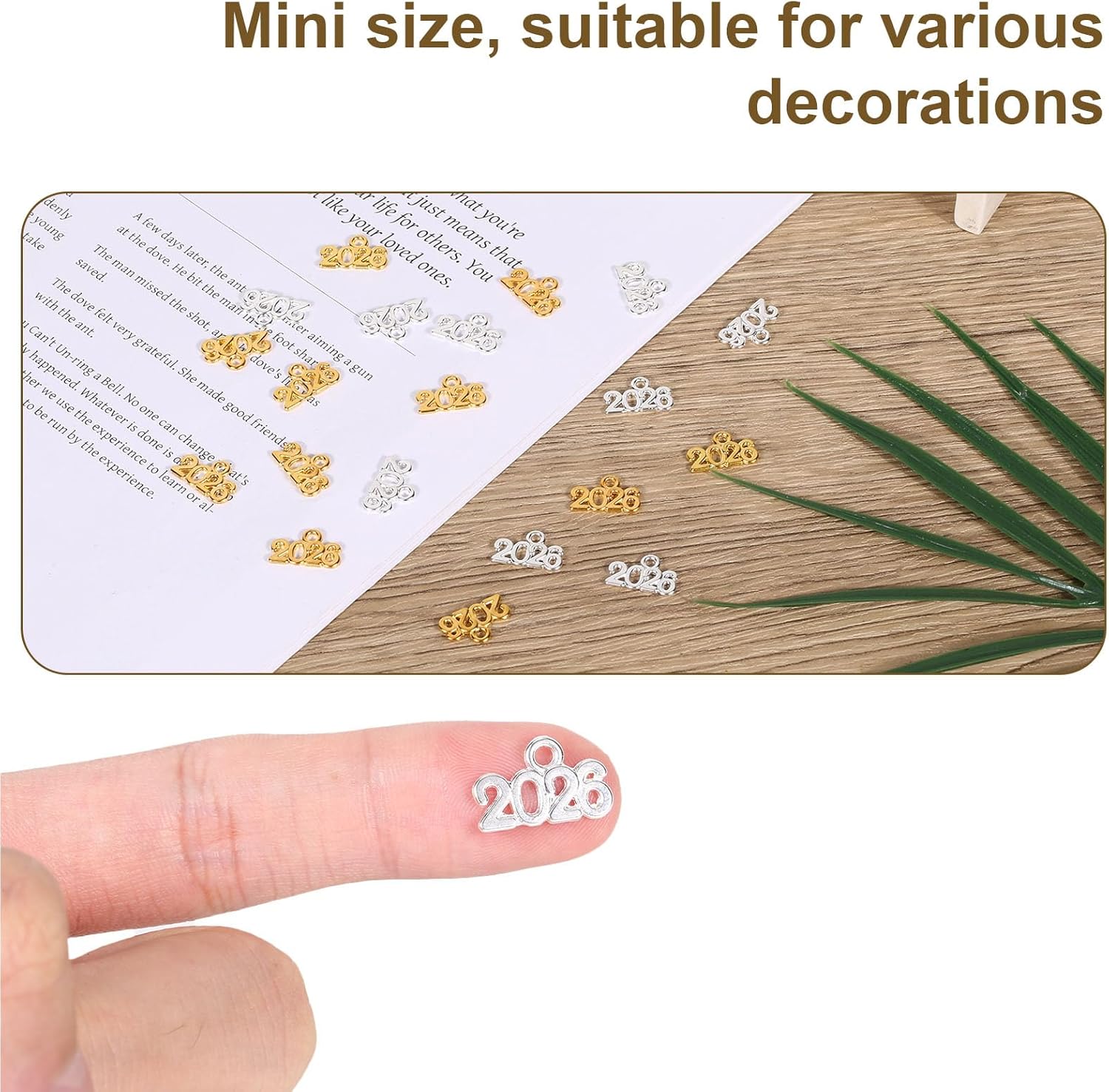 120pcs 2026 Charms, Zinc Alloy 2026 Year Charms New Year Graduation Tassel for Craft DIY Jewelry Making & Party Decoration - Image 3