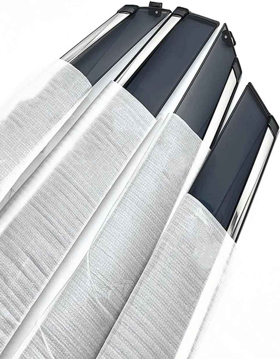 C-HORSE Window Visors Rain Guards with Chrome Trim, Smoke Tinted Wind Deflectors Compatible with Honda CR-V CRV 2012 2013 2014 2015 2016, Side Window Shields, Vent Shade Weather Guard