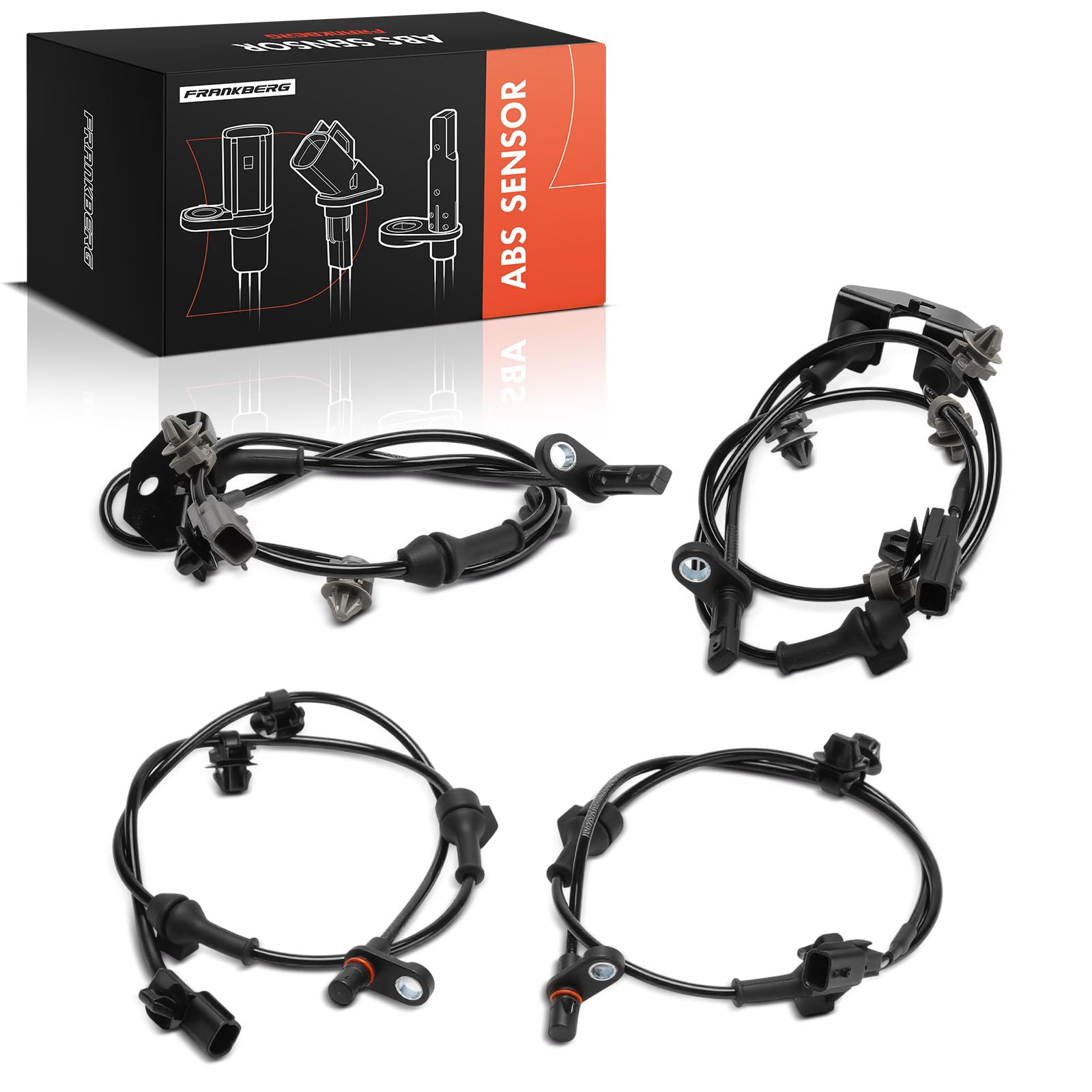 Frankberg 4x Sensore di velocità Sensore Velocità Ruota Sensore ABS di velocità ABS Anteriore Posteriore Compatibile con Swift IV FZ NZ 2010-2025 Replace# 31581,109563