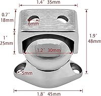 Vista 3 de ISURE MARINE Tope de puerta de acero inoxidable 316 Tope de puerta magnético Soporte de puerta Instalación para yate, barco, autocaravana
