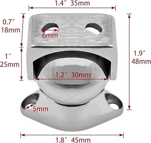 Miniatura 3 de ISURE MARINE Tope de puerta de acero inoxidable 316 Tope de puerta magnético Soporte de puerta Instalación para yate, barco, autocaravana
