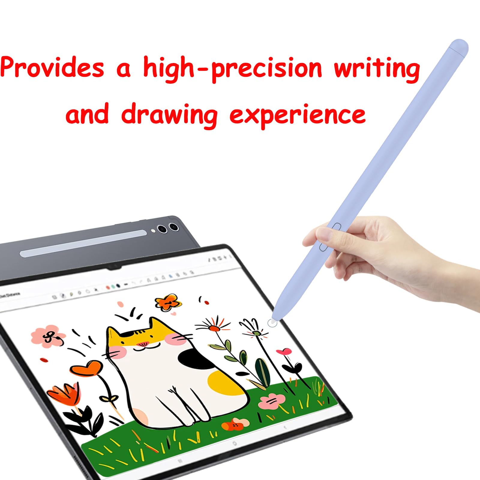 Tab S10 Ultra S Pen con Bluetooth para Samsung Galaxy Tab S10 Ultra/Tab S10+ S Pen compatible con Samsung Galaxy Tab S10+, Tab S10 Ultra Stylus Pen con 5 puntas/puntas (azul hielo)