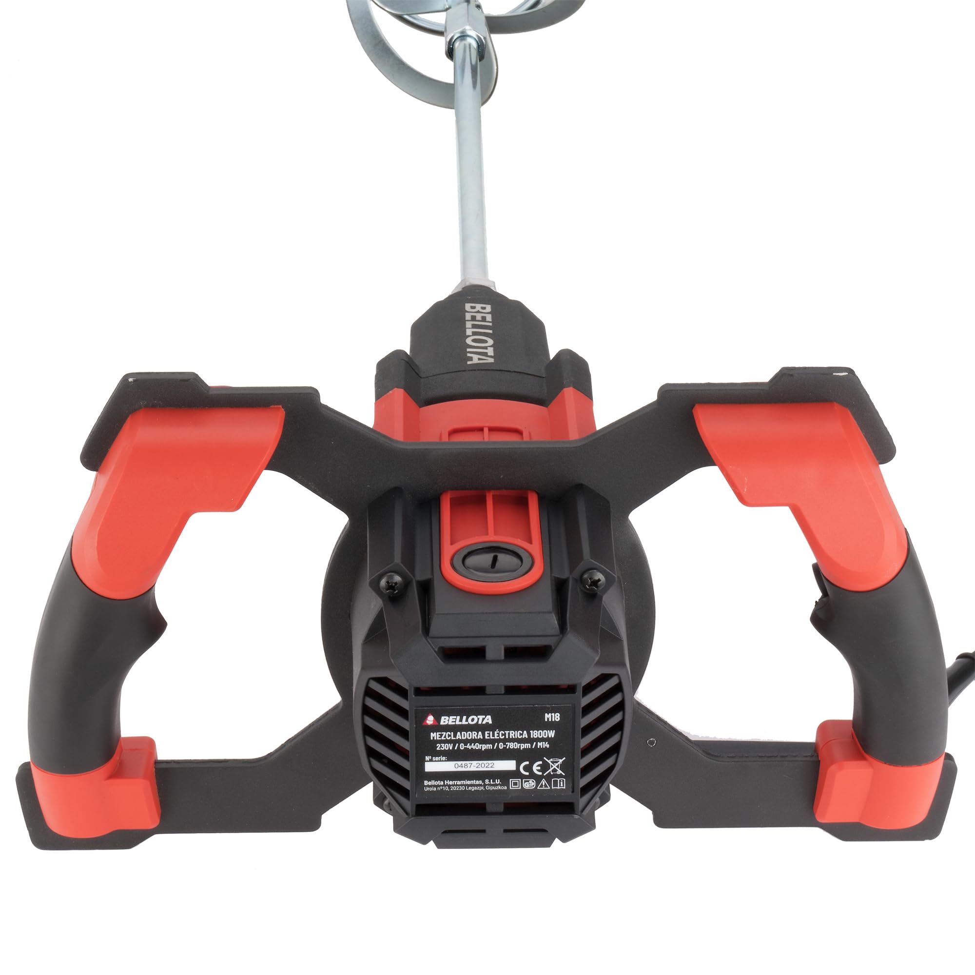 Bellota M18 - Máquina mezcladora de pintura y mortero de 1800 W 220 v enchufe tipo C-F