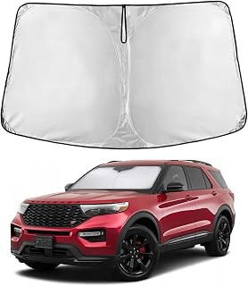 Windshield Sunshade Compatible for Ford Explorer 2020-2024 2025 2026, Sun Visor for Front Windshield & Window Sun Shade Cover, UV Heat Blocker & Protector, Car Accessories