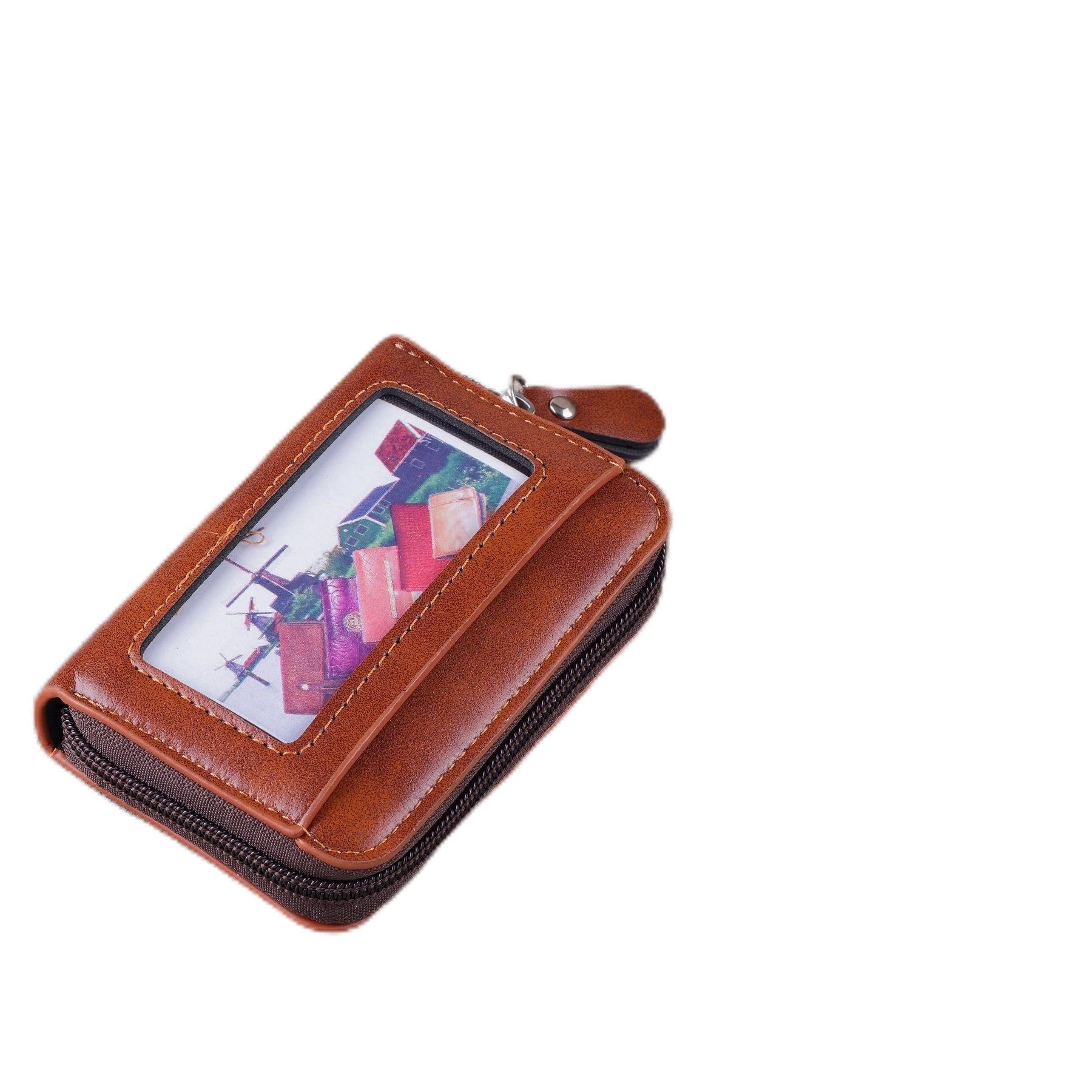 Slim Skinny Fit Card Wallet for Men and Women (Transparent Brown Card AV)-image-47