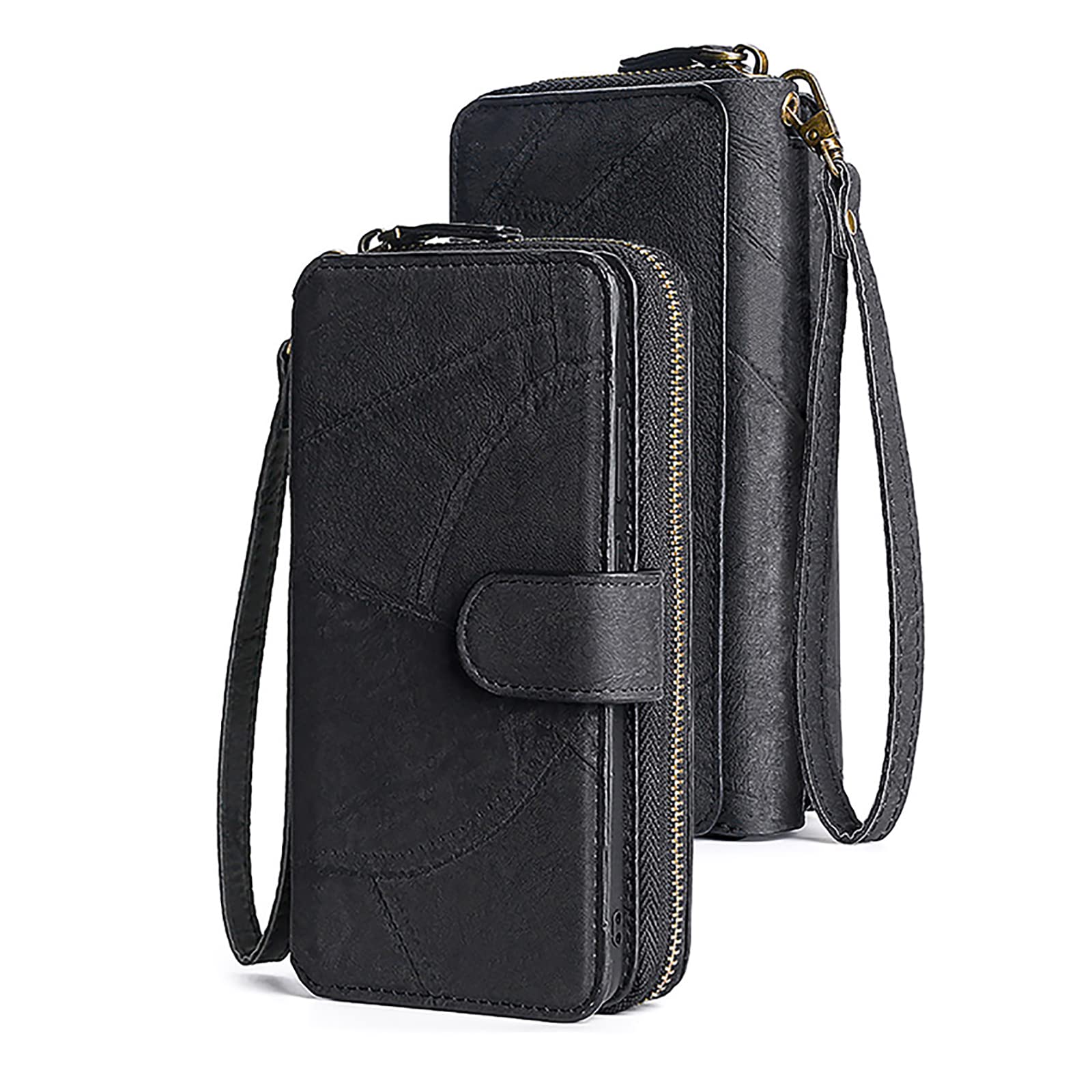 Funda tipo cartera para iPhone 14 Pro Max multifunción desmontable negra 8