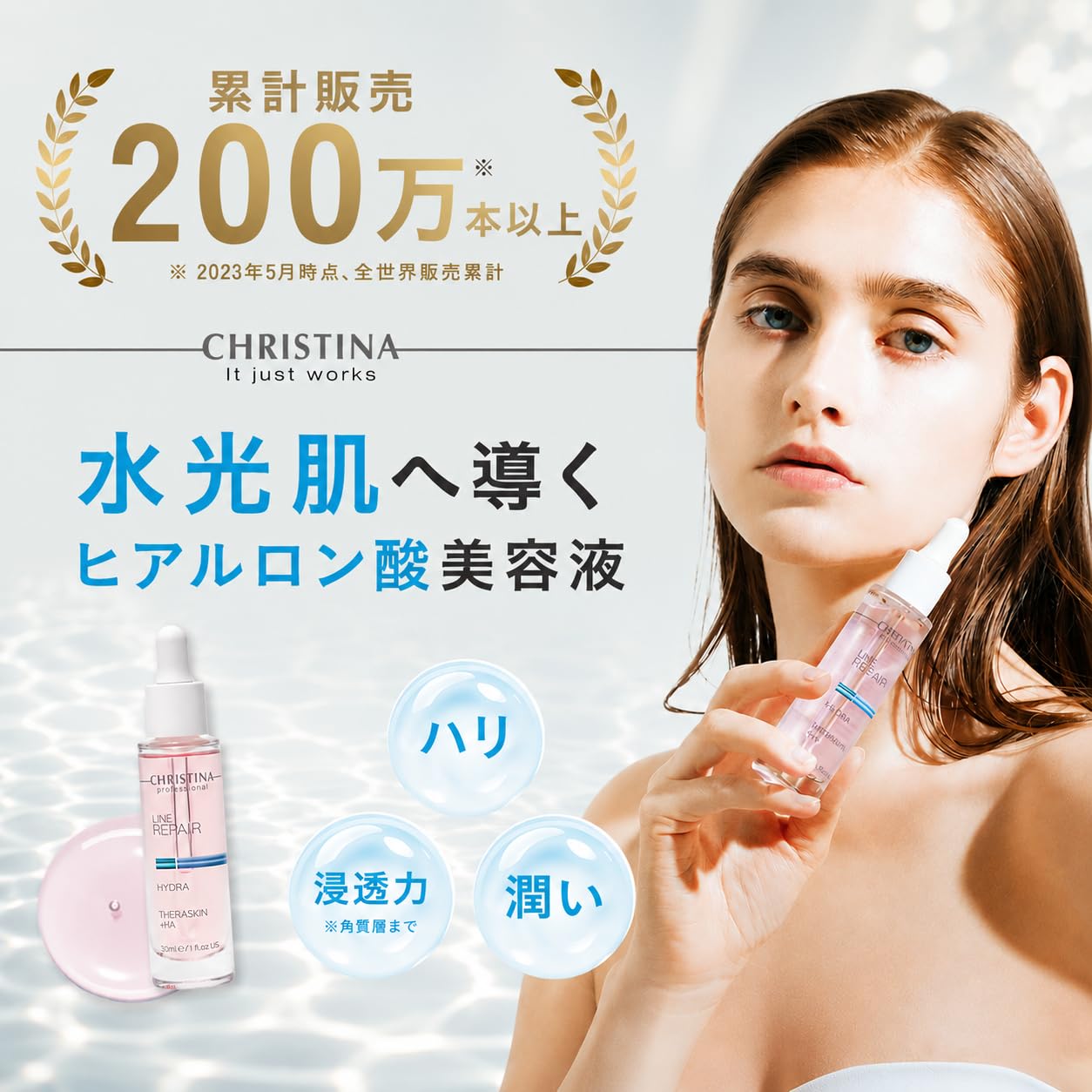 Amazon.co.jp: [ CHRISTINA ] ヒアルロン酸美容液 セラム 導入美容液