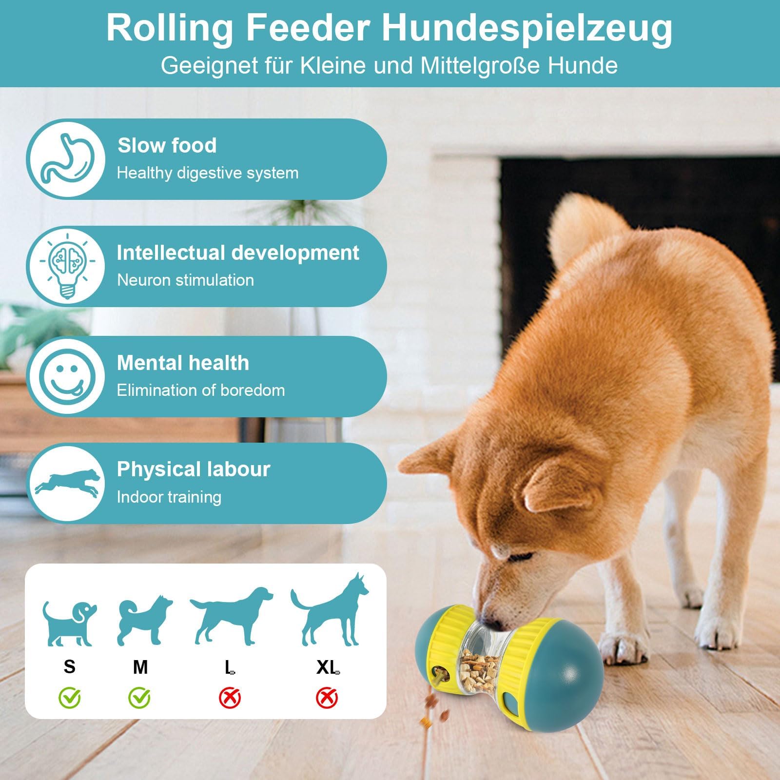 prota Dog Treat Toy Interactive Dog Toy, Treat Dispenser Dog Toy Dog Treat Dispenser Comes With 1 Pcs Dog Chew Toy - Image 3