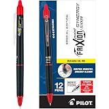 PILOT FriXion Synergy Clicker Erasable Gel Ink Pens, 0.5mm, Red, 12-Pack – view 1