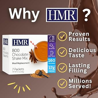 HMR 800 Chocolate Meal Replacement Shake Mix, 21 Servings
