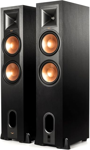 Klipsch R-28PF Surround Powerful Floor Standing Speaker | Set of 2 - Black