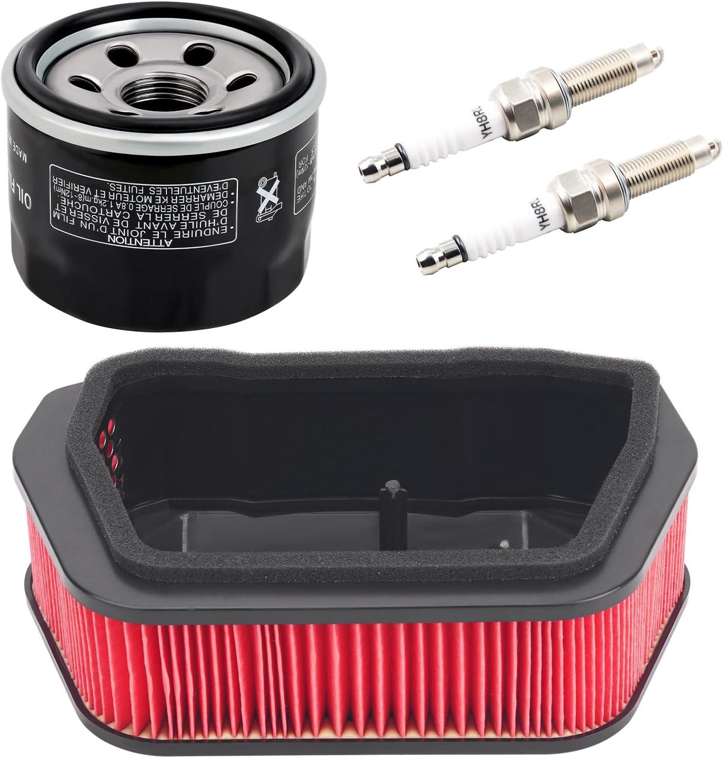 Road Passion 3D8-14451-00 Air Filter & Oil Filters & Spark Plugs Kits Compatible with Yamaha XVS1300A V-Star Classic 2007 2008 2009