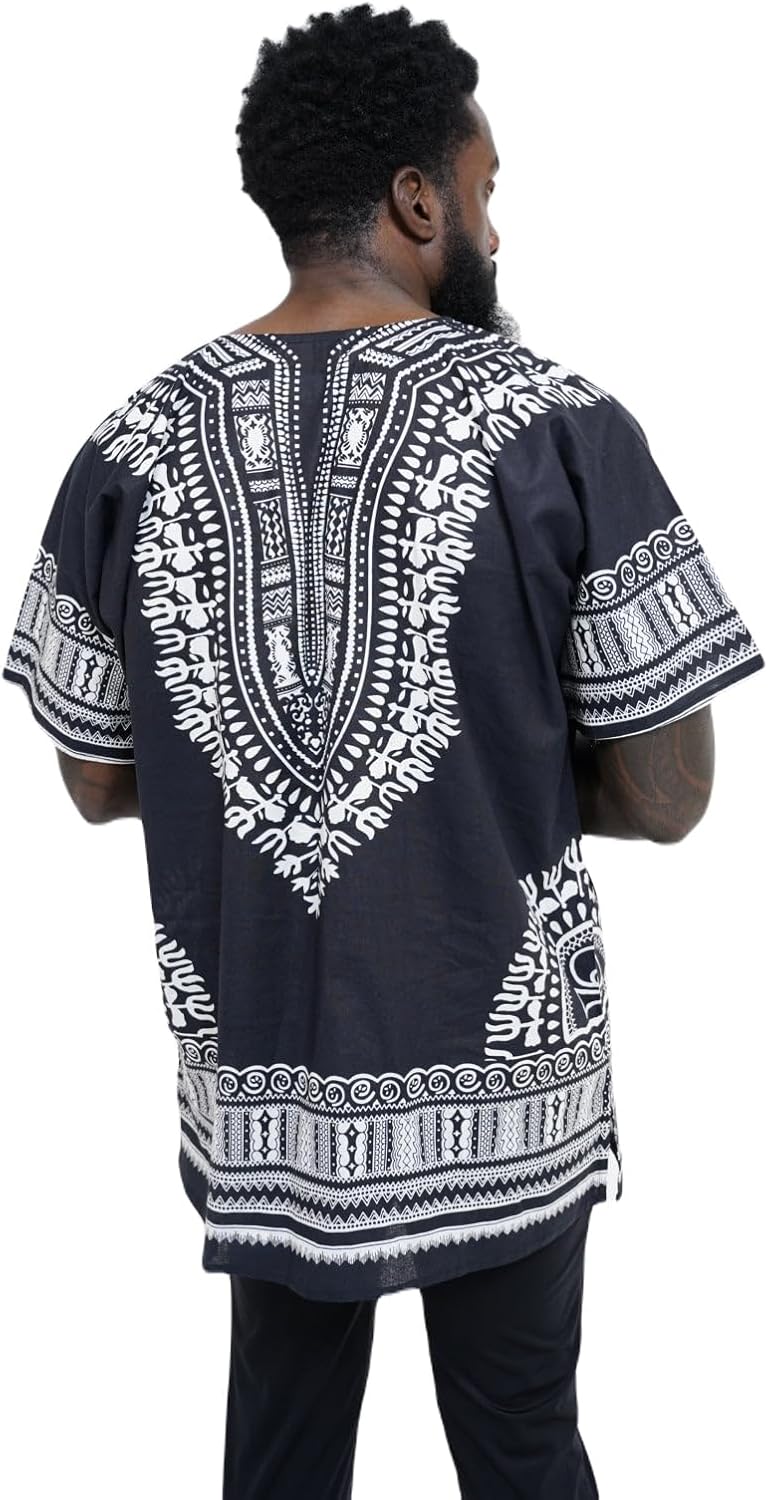 Dupsie's African Print Unisex Dashiki Shirt African Attire for Men Women Black History month, Festivals, Church, Cruises - Image 4