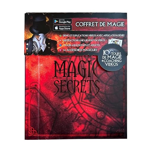 LUGY Magic Secrets - Coffret de Magie (kit Complet) - Niveau interm￩diaire/avanc￩ pour Enfant ￠ partir de 9 Ans + Adulte - Bo￮Te de Tours de Magie + Carte - 100 Tours + tutoriel vid￩o + app Mobile