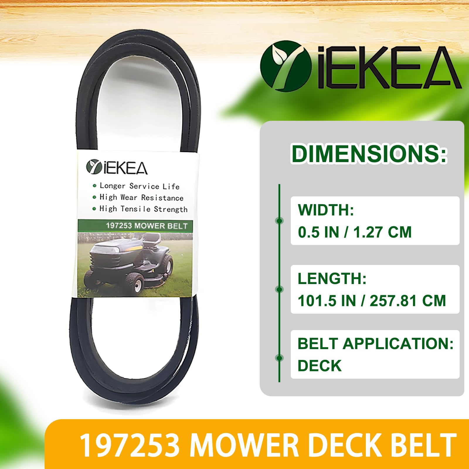 Snapklik.com : Yiekea 429636 197253 Mower Deck Belt (1/2