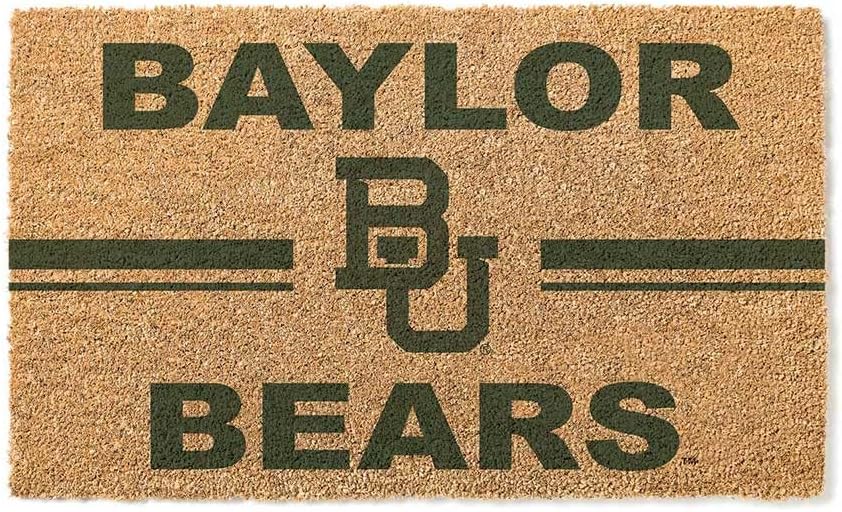 KH Sports Fan Baylor Bears Team Logo Coir Doormat, 18x30 Inches, Bears Outdoor Rug; Display Your Team Spirit with This Unique Baylor Bears Doormat