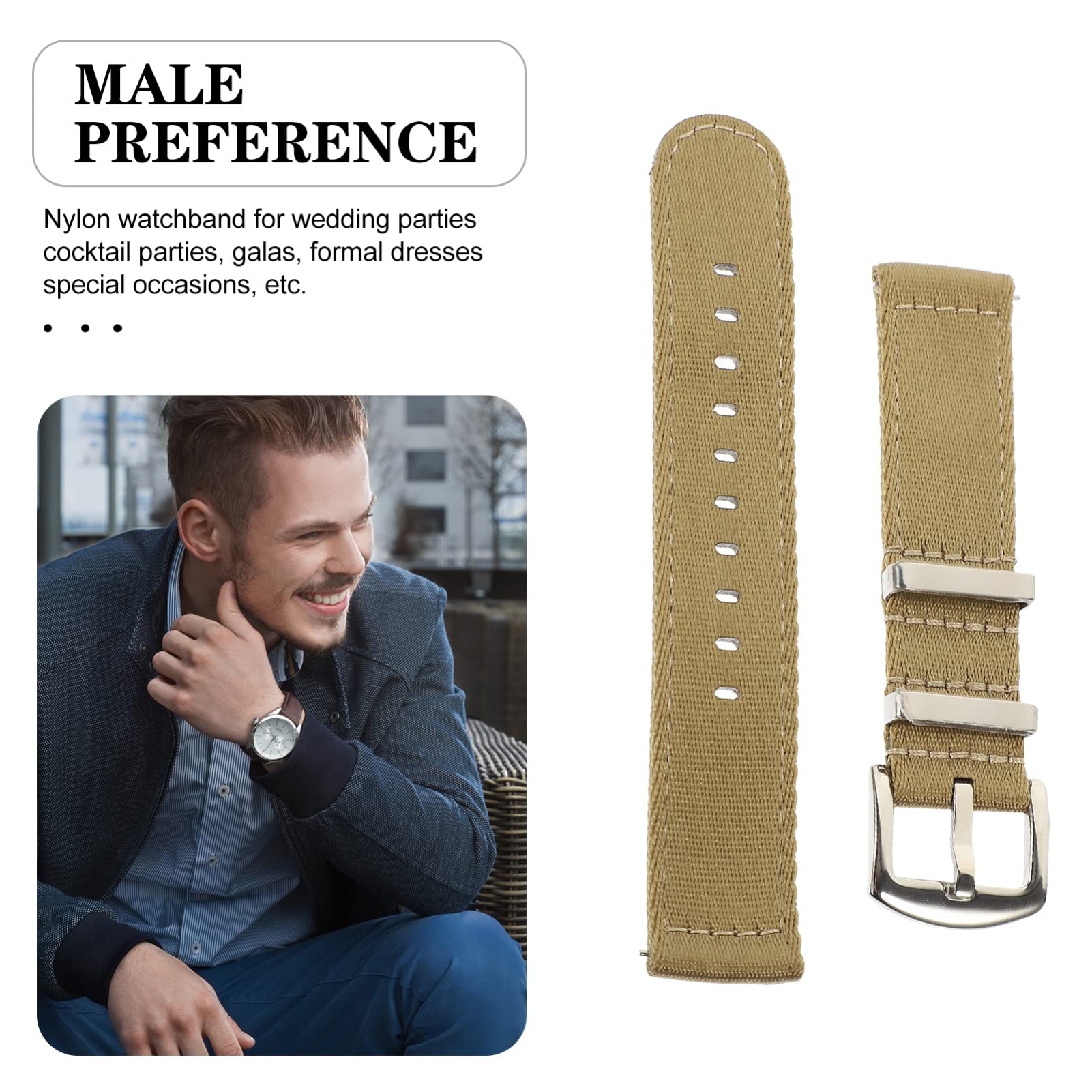 GALPADA 4 Pièces Bracelet En Nylon Hommes Montres Bracelets De Montre Pour Hommes Montre Pour Hommes Bracelet De Montre 22Mm Bracelet De Montre 18Mm Utilisation