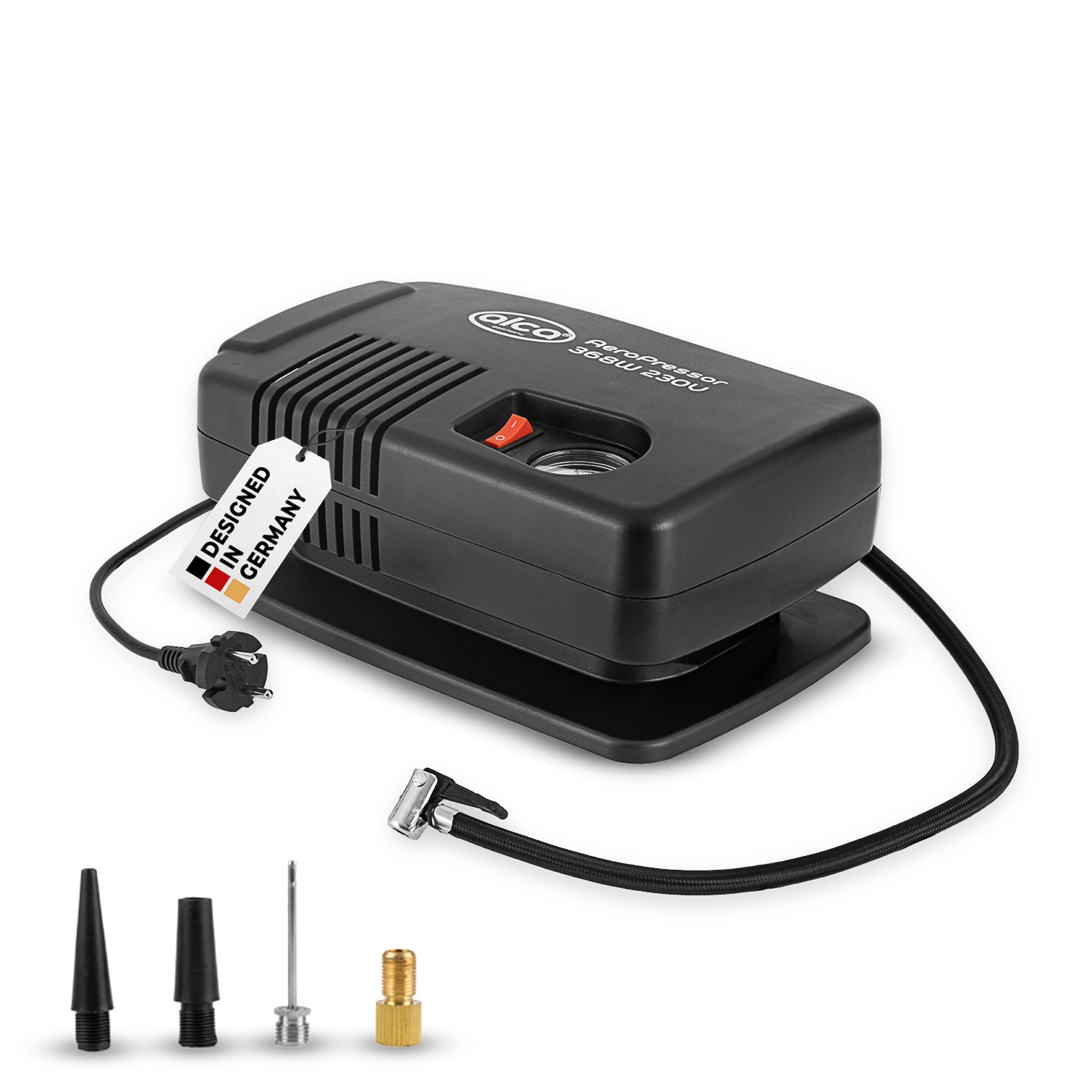 alca® Kompressor für Auto und Fahrrad elektrische Pumpe mit 240 V Stecker