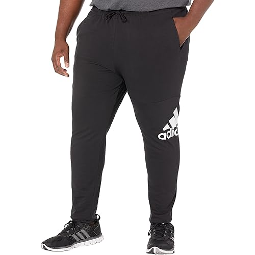 adidas Men's Essentials Single Jersey Tapered Badge of Sport Pants