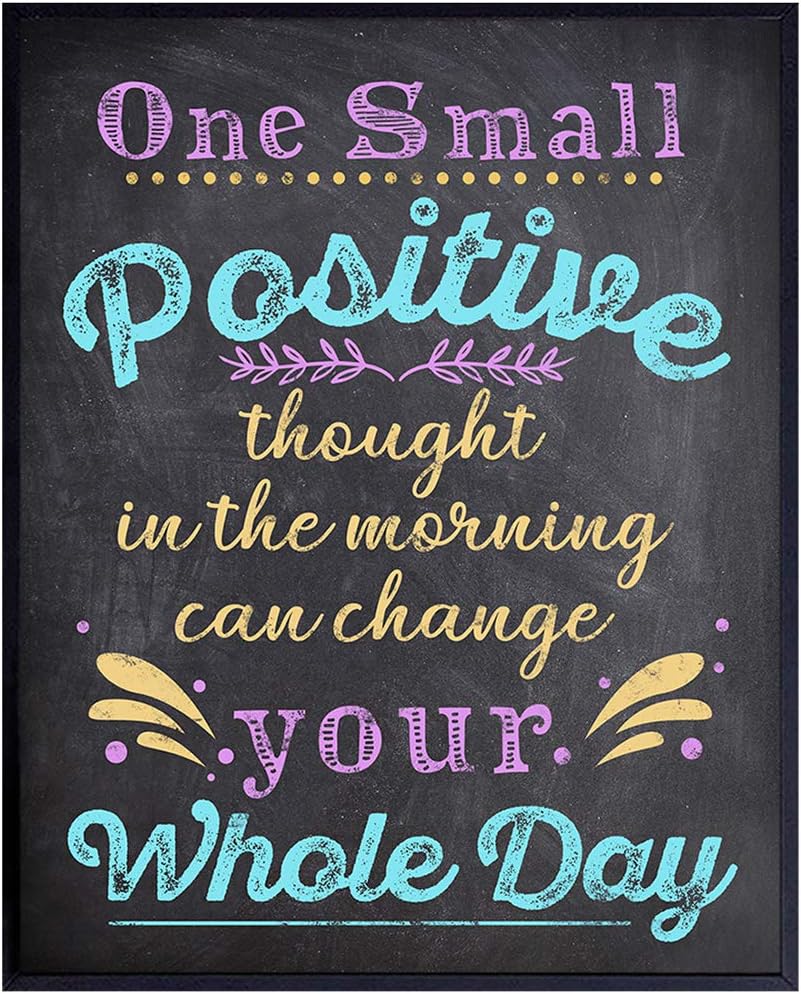 Positive Quotes Wall Decor Poster – Inspirational Uplifting Encouragement Gift for Women, Daughter, Best Friend, Teens, Girls – Motivational Self Improvement Art for Bathroom, Bedroom, Home Office