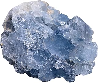 Raw Celestite | Irregular Shape Raw Crystals - Gem Specimens for Home Living Room Shelf, Meditation Collection, Mineral Specimen