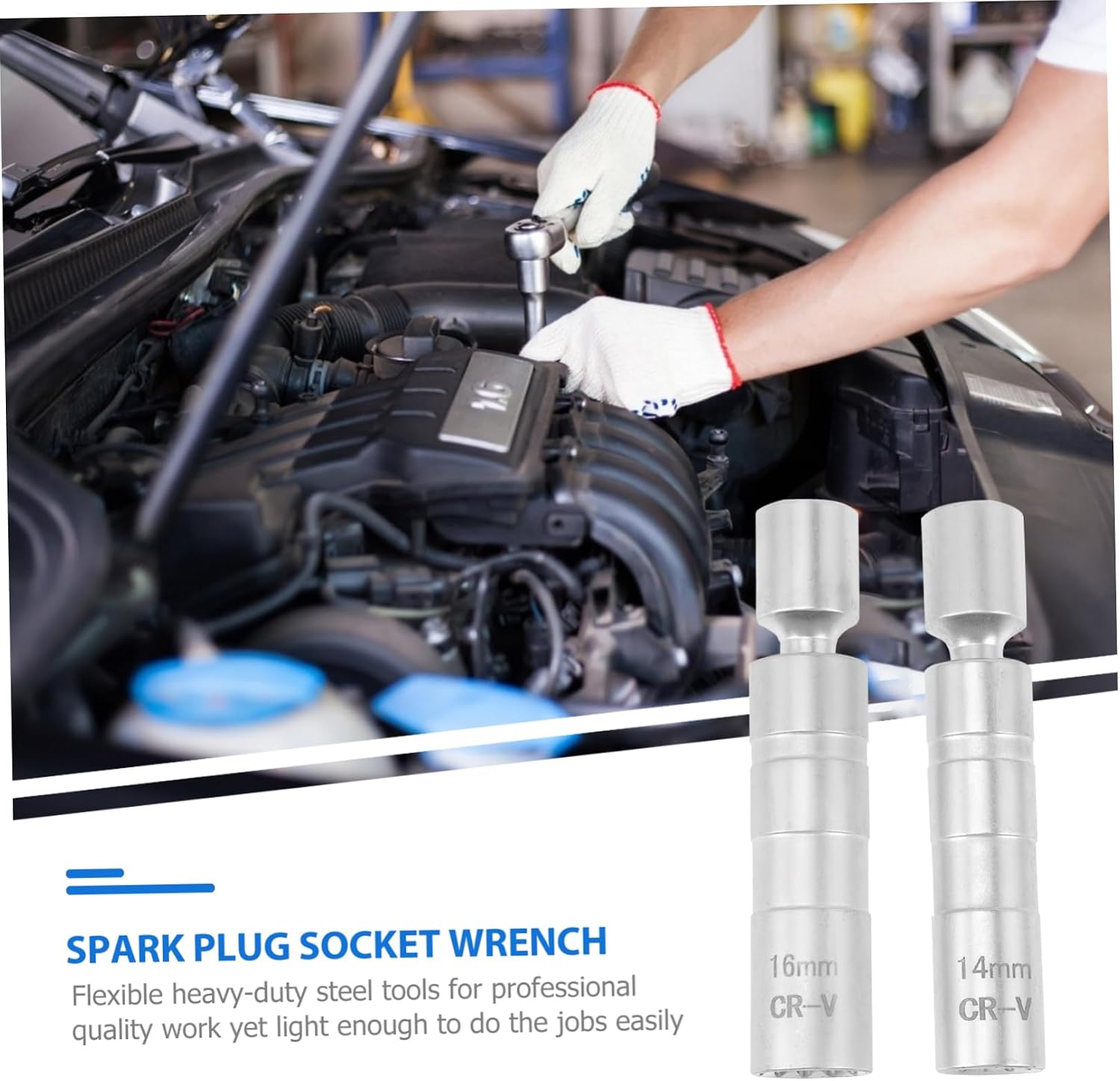 Mikinona Car Repair Wrench Spark Plug Socket and Spanner Tool Lightweight Portable for Easy Spark Plug Replacement