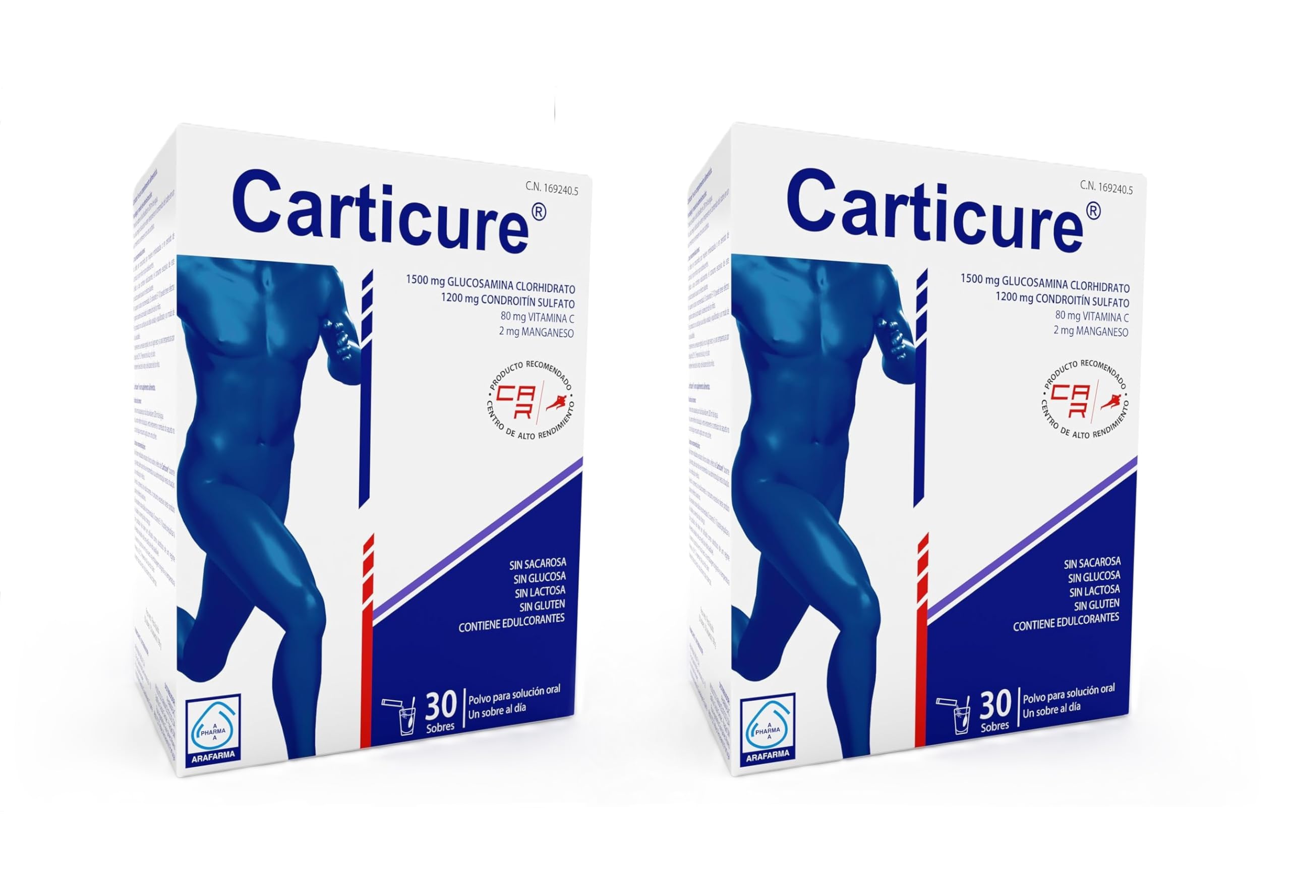 Carticure Pack 2 Unidades | 30 Sobres Cada Una | Suplemento Nutricional para Articulaciones
