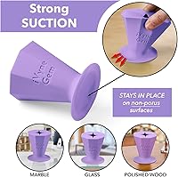 Vista 5 de iVyne Gem - Colector de desechos de vinilo con succión y soporte para herramientas de deshierbe para vinilo (morado)