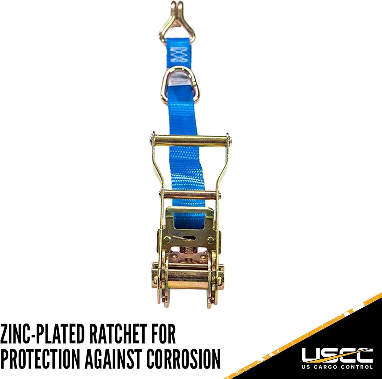 Ratchet Straps 1"x10 Ft 2-Pack – Blue J Hook & D-Ring view 4