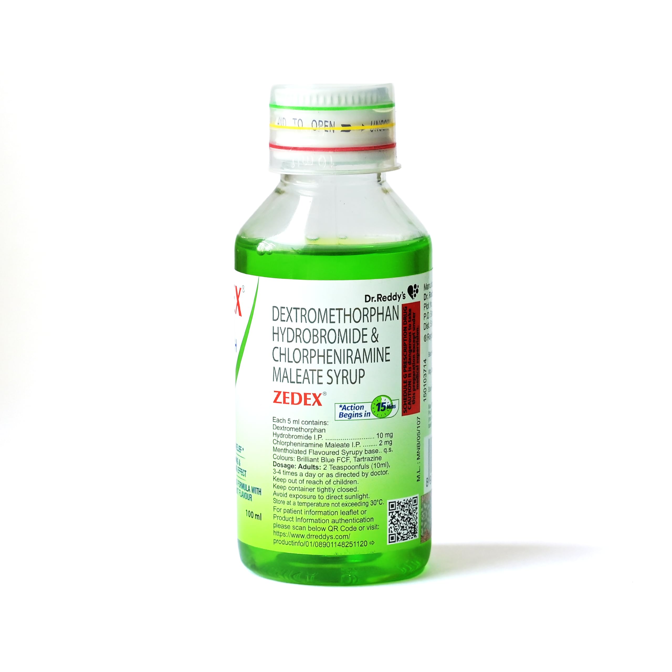 ES Aged 5 Years 80ml×2本 Zedex - Bottle of 100 ml Cough Syrup - dextromethorphan