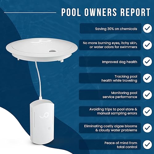 Miniatura 5 de WaterGuru Sense S2 - Monitor inteligente de piscina  Probador digital de agua de piscina y spa para cloro, pH, CYA y alcalinidad  habilitado para