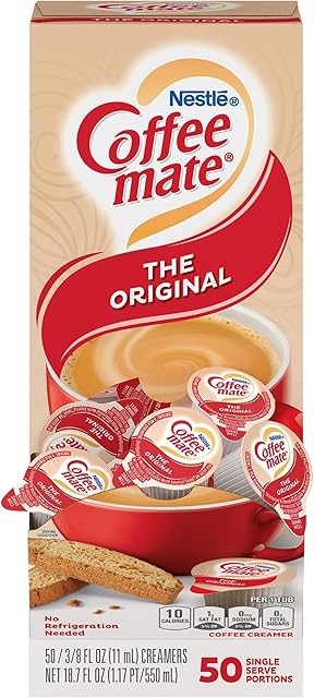 Coffee-mate 35110BX Original Creamer, 0.375 Fl. Oz (50 Count), 18.7 Fl. Oz (Pack of 1)