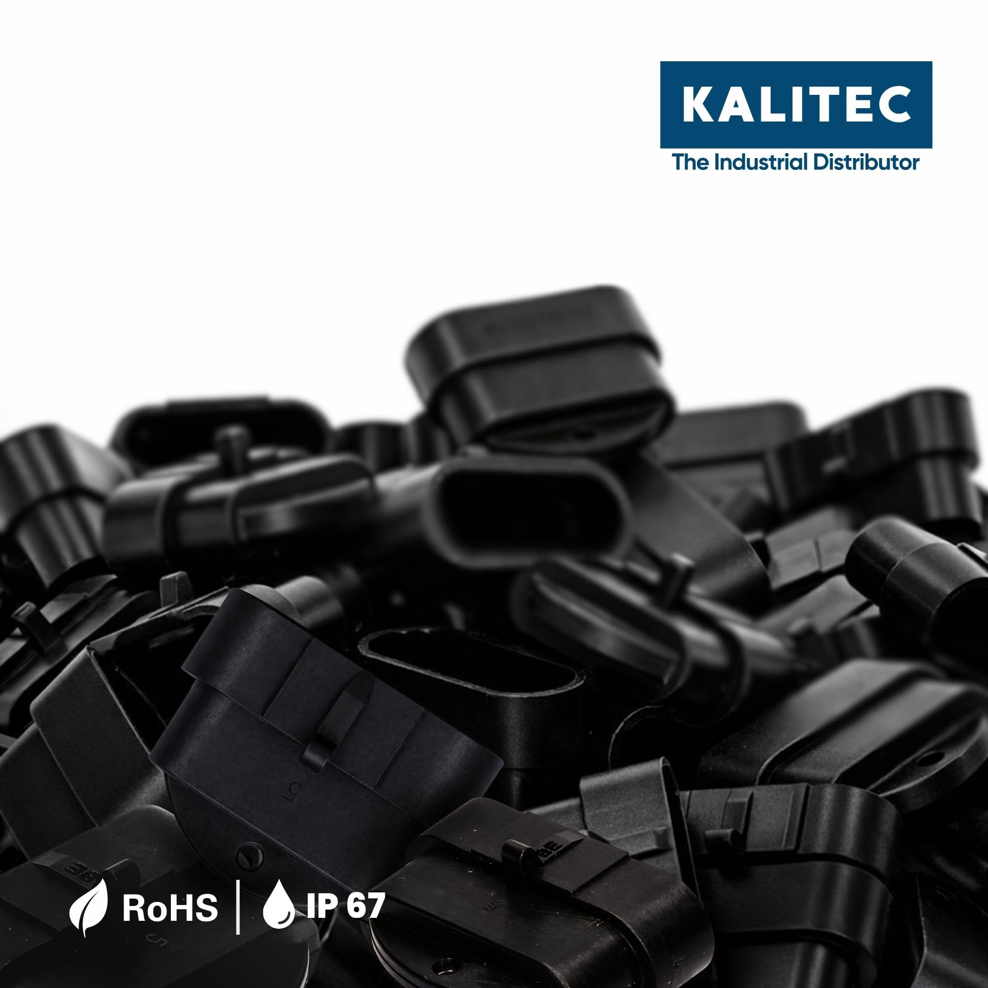 Kalitec 10x Superseal Blindstecker 5-polig - IP67 Wasserdicht - PA6 | Blindkappe mit Kontaktverriegelung - Schutzkappe für Buchsengehäuse - Schutz vor Benzin, Öl & Ozon - Kfz & Industrie