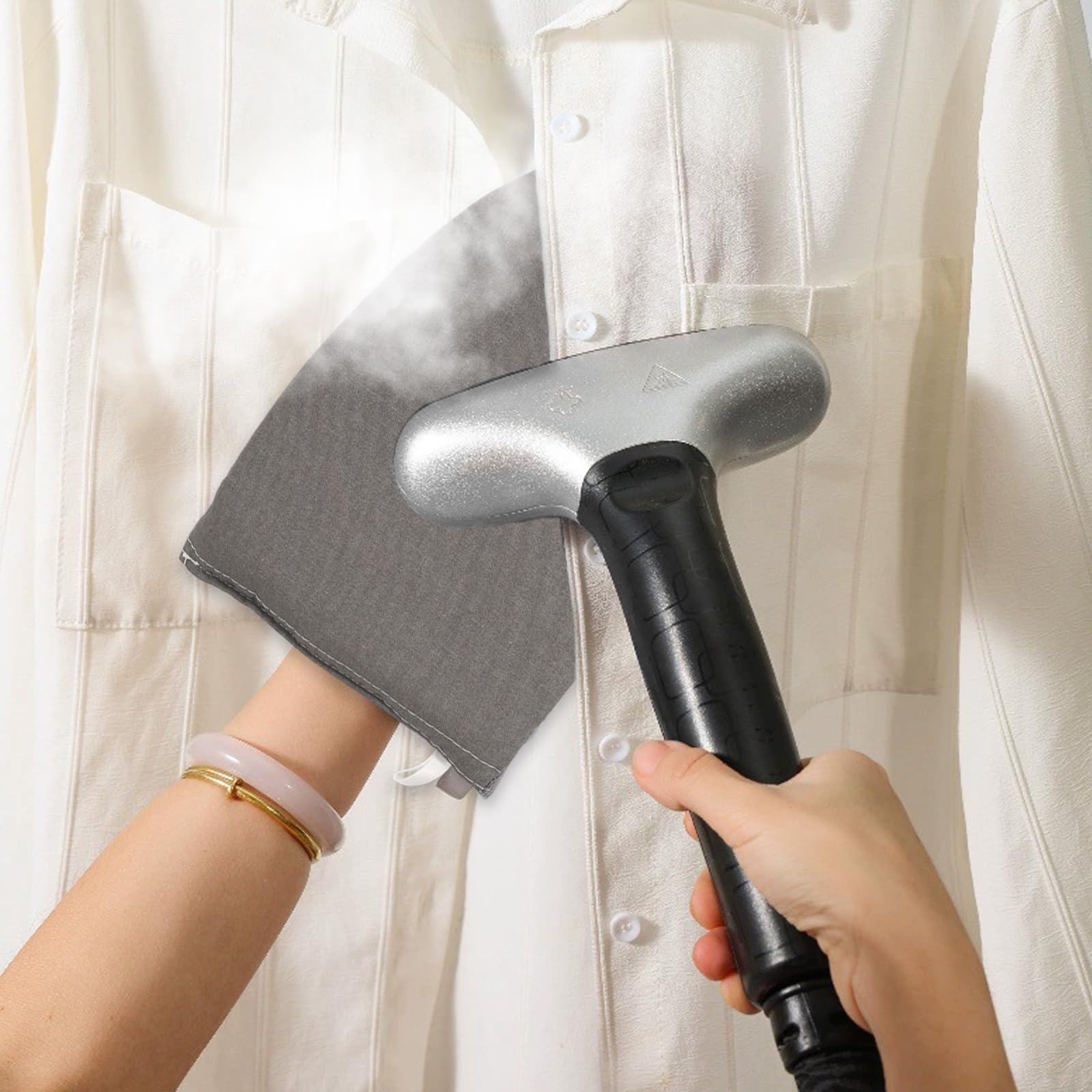 4 Pcs Bügeltuch für Dampfbügeleisen Bügelschutz Bügelhilfe Bügeldecke Bügelmatte Mit Bügelhandschuh Verhindert Verbrennungen, Schützt Kleidung und Beugt Verbrennungen Vor