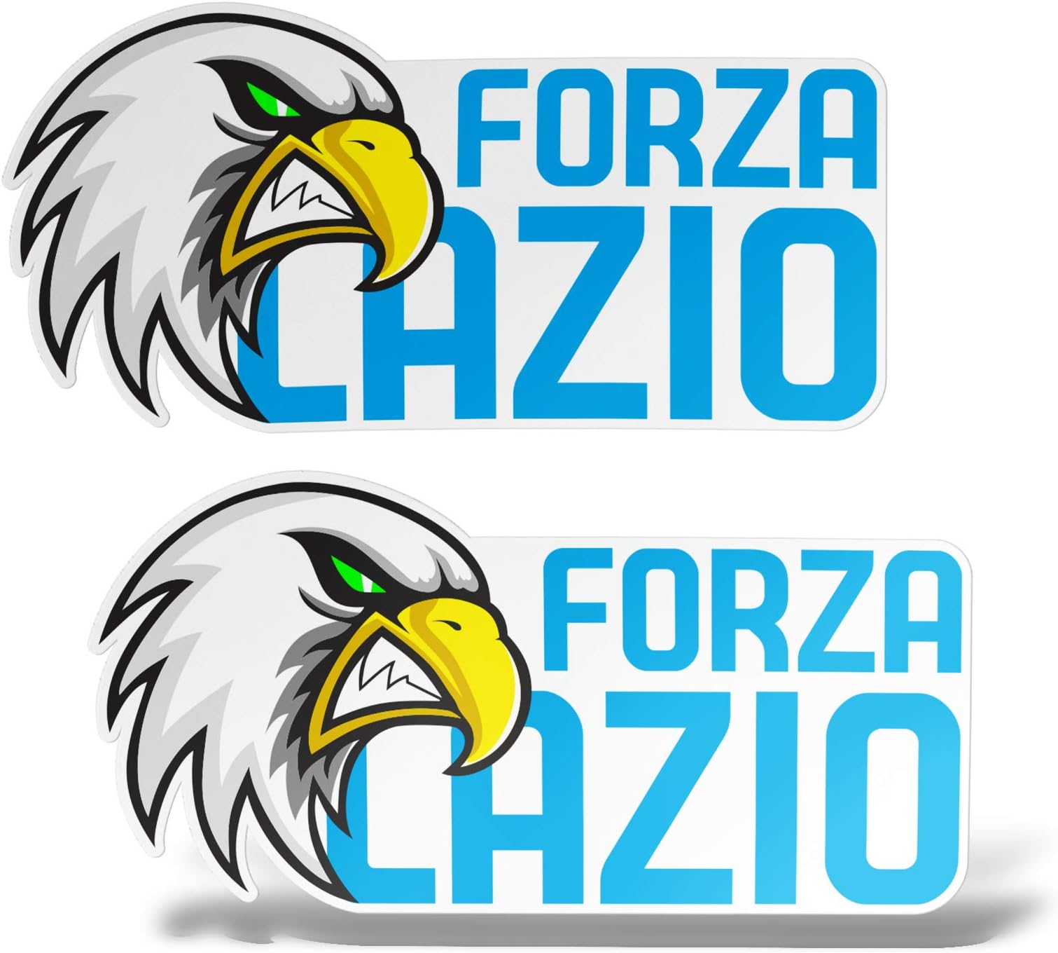 Sticker Corno Portafortuna Napoletano X2 - Adesivo PVC 10cm Per Auto, Moto, Casco