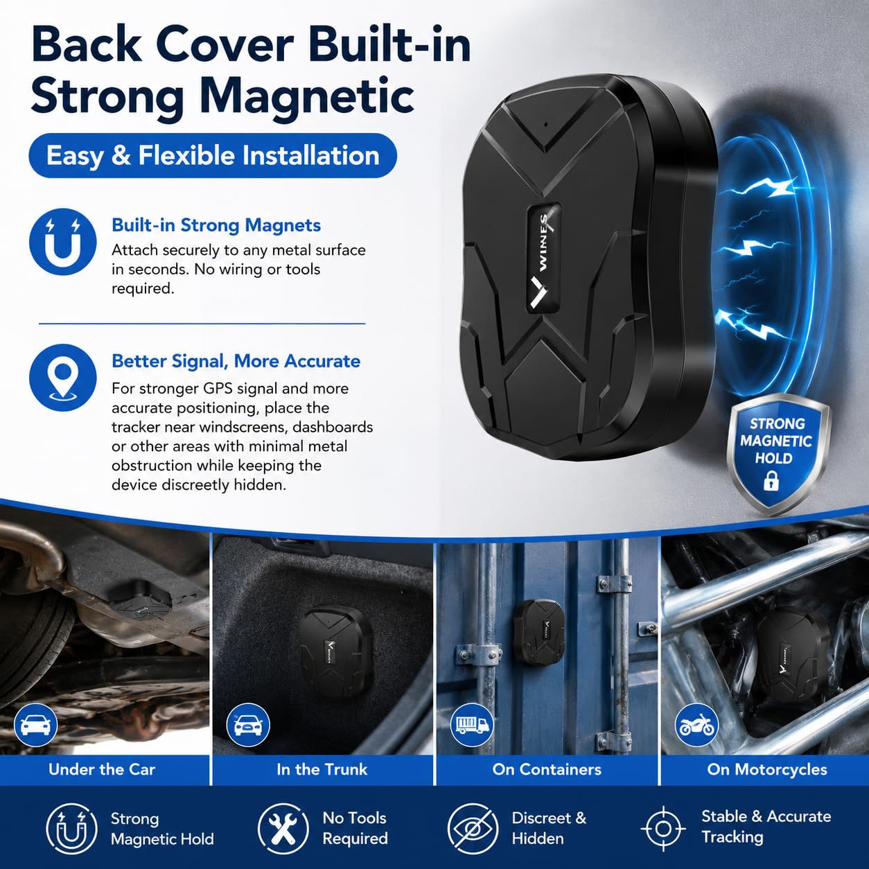 Amazon.com: 4G GPS Tracker No Subscription, Real-Time Magnetic