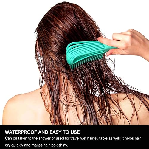 Miniatura 6 de Cepillos de desenredar para cabello afroamericano con textura de 3a a 4c cabello ondulado rizado húmedo seco graso largo desenredador de nudos fácil