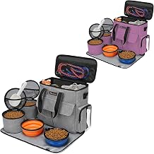 Modoker Dog Travel Bag, Weekend Pet Travel Set for Dog and Cat, Airline Approved Tote Organizer with Multi-Function Pockets