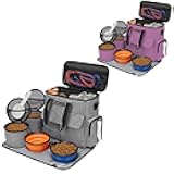 Dog Travel Bag, Weekend Pet Travel Set for Dog and Cat, Airline Approved Tote Organizer with Multi-Function Pockets
