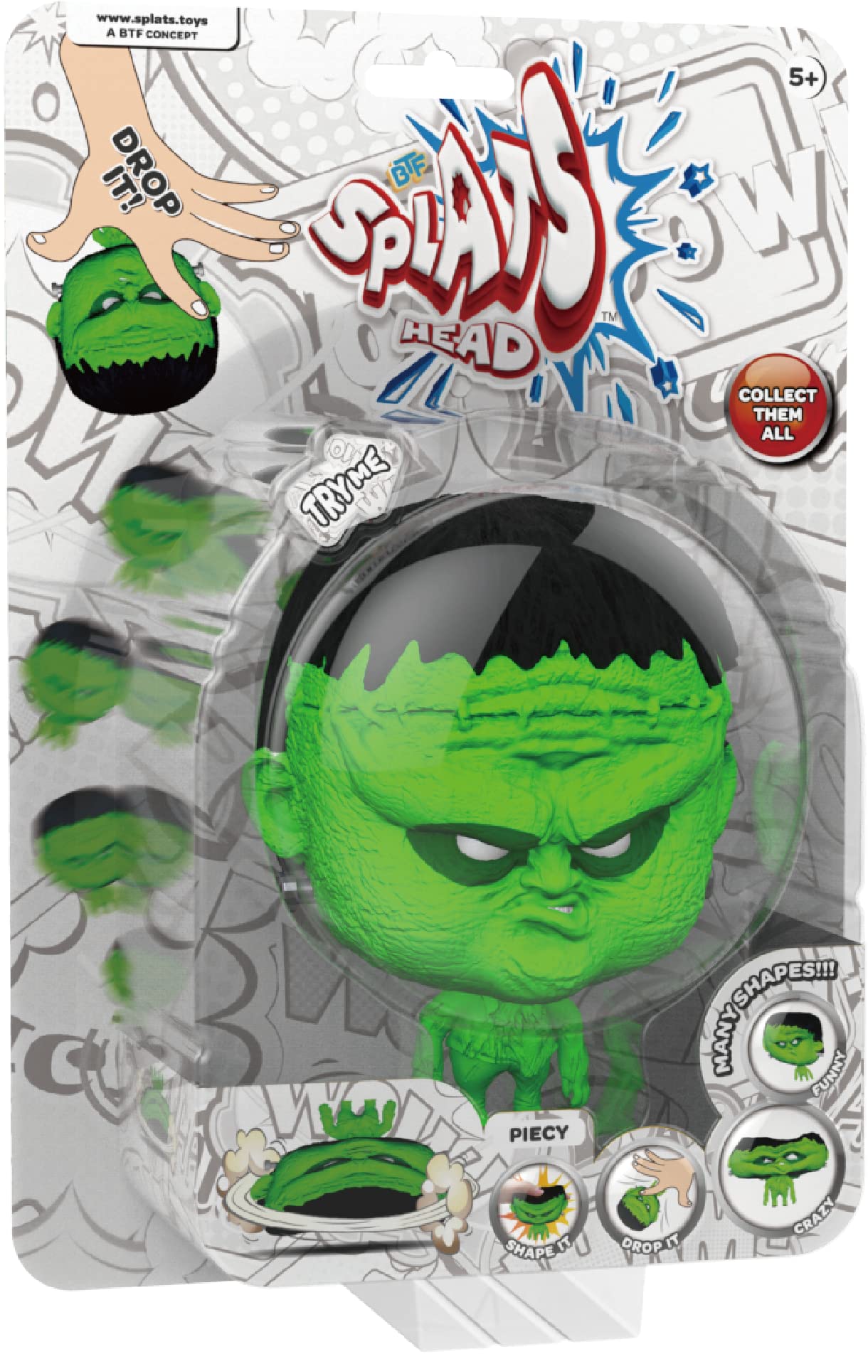 ShushSplats Head - Piecy: The Ultimate Stress-Relieving, Shape-Shifting Fun Toy