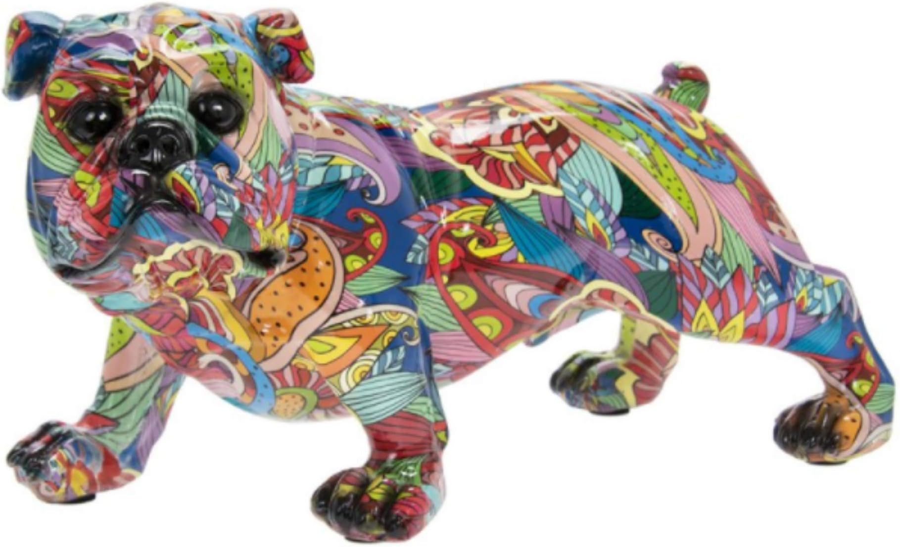 Animal ers Groovy Art coloured Standing English Bulldog ornament figurine Dog lover gift