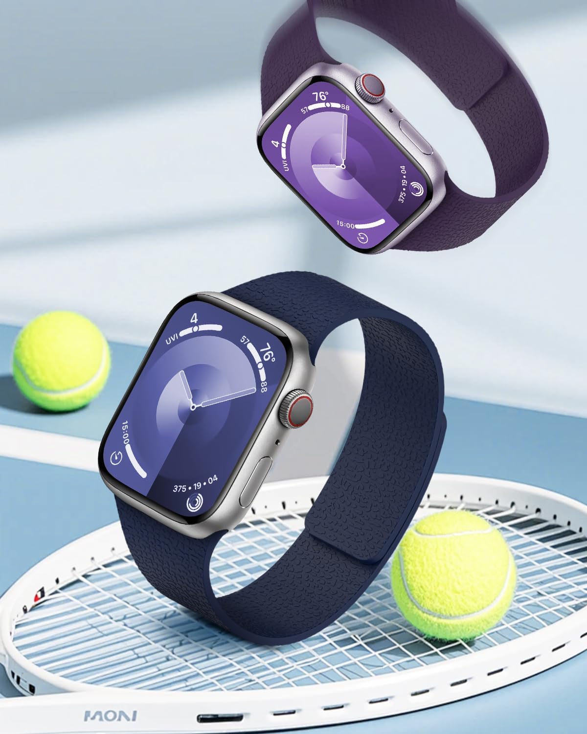 Magnetic Silicone Band Compatible with Apple Watch Band 38mm 40mm 41mm 42mm 44mm 45mm 46mm 49mm Women Men, Soft Waterproof Sport Strap for iWatch Series 11 10 9 8 7 6 5 4 3 2 1 SE Ultra - Image 2