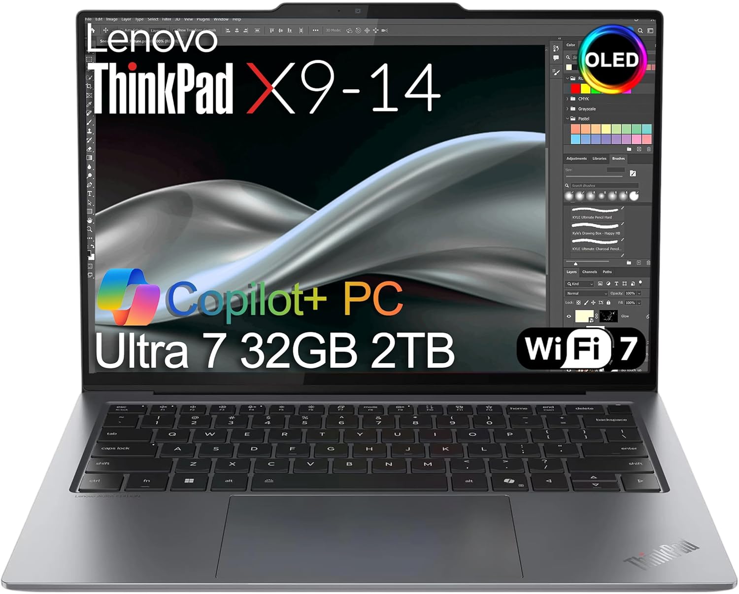 Lenovo ThinkPad X9 14 Aura Edition Business AI Laptop (14" OLED, Intel Core Ultra 7 258V, 32GB DDR5, 2TB SSD) ultrathin Copilot+ PC, Backlit, FP, Thunderbolt 4, Wi-Fi 7, Win 11 Pro (NextGen X1 carbon)
