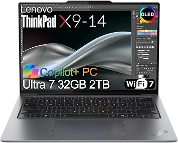 Lenovo ThinkPad X9 14 Aura Edition Business AI Laptop 14" OLED, Intel Core Ultra 7 258V, 32GB DDR5, 2TB SSD ultrathin Copilot+ PC, Backlit, FP, Thunderbolt 4, Wi-Fi 7, Win 11 Pro NextGen X1 carbon