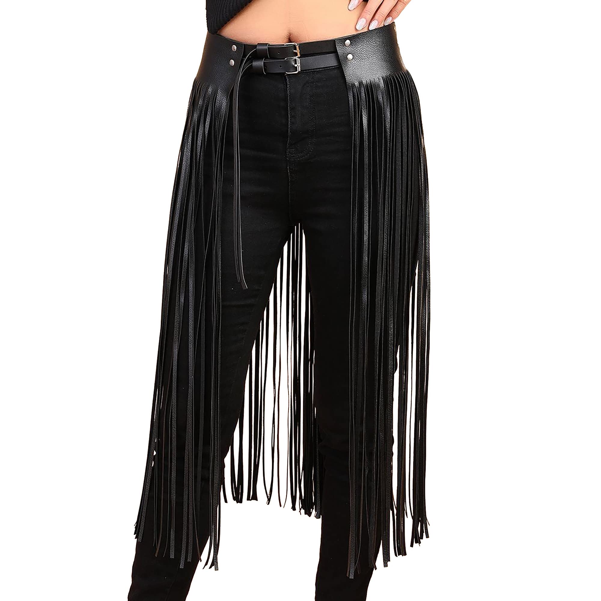 Ayliss Women Tassel Fringe Skirt Belt Punk Waist Dress Belt