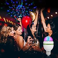 Vista 2 de vivian E27 3W luz giratoria de la etapa DJ discoteca cristal LED bola lámpara estroboscópica bombilla multi cambiante color LED luz