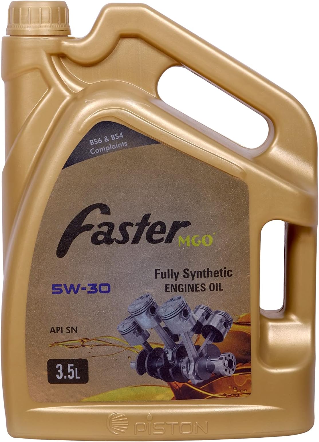 Faster MGO 5W-30 API SN Fully Synthetic Engine Oil For Petrol,Diesel & Cng Cars (3.5 L)