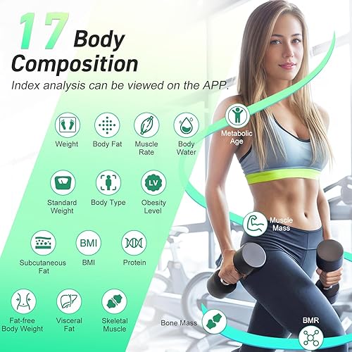 Miniatura 2 de INSMART Báscula inteligente para peso corporal, báscula digital precisa de peso para baño, báscula de grasa corporal Bluetooth con masa muscular