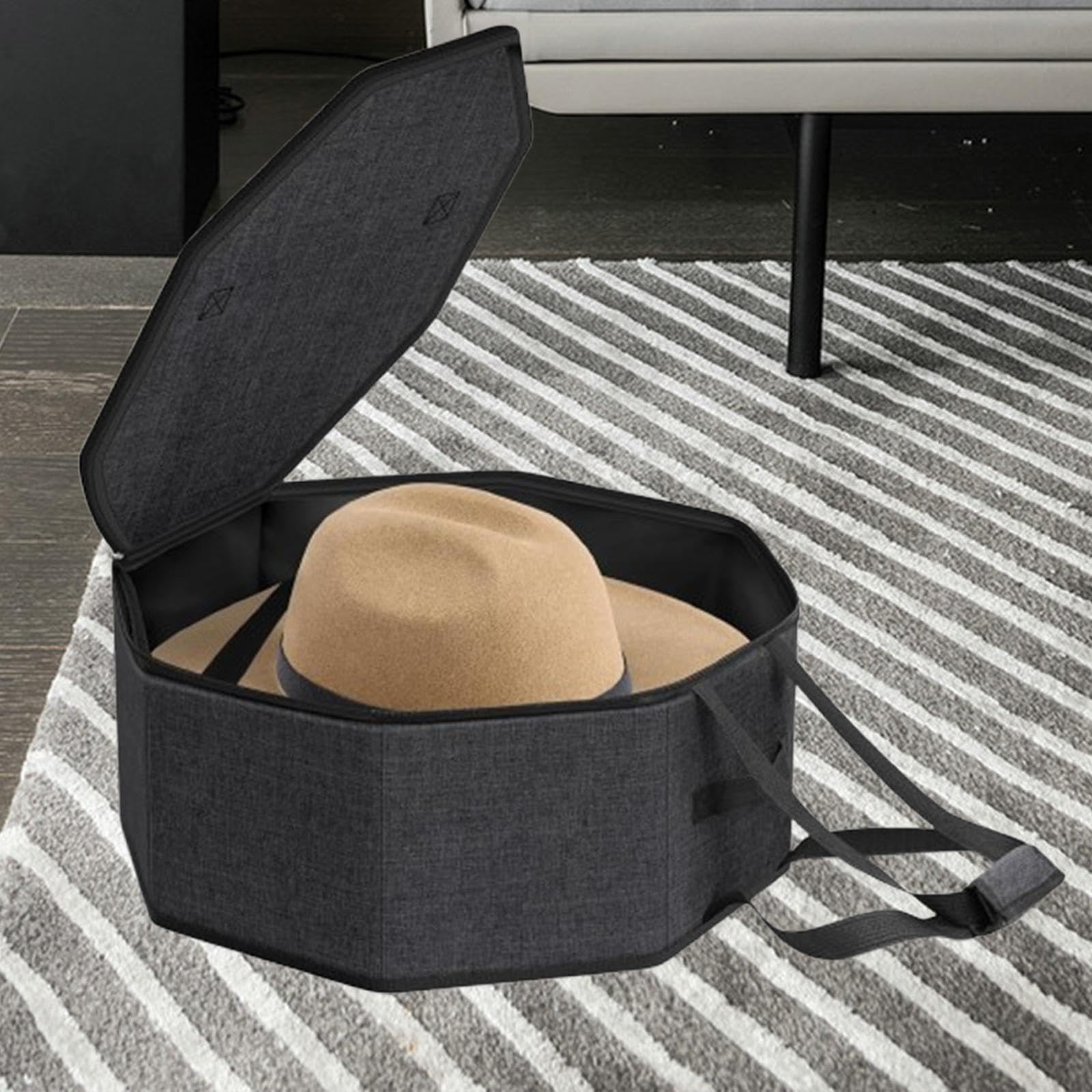 UGPLM Travel Hat Box Men Women Hat Organizer Box for Cowboy Hats Baseball Caps